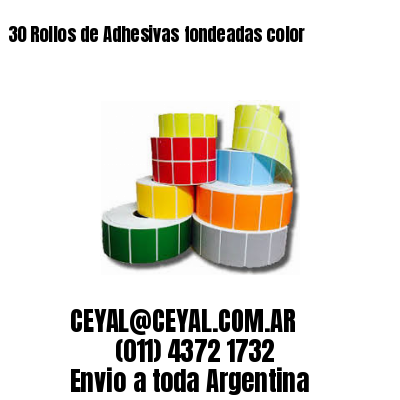 30 Rollos de Adhesivas fondeadas color