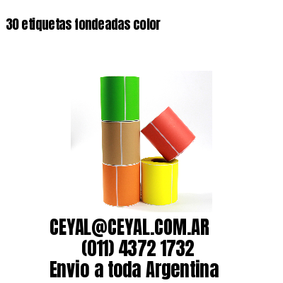 30 etiquetas fondeadas color