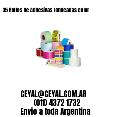 35 Rollos de Adhesivas fondeadas color