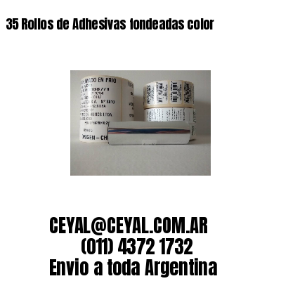 35 Rollos de Adhesivas fondeadas color 
