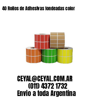 40 Rollos de Adhesivas fondeadas color