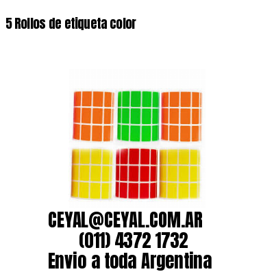 5 Rollos de etiqueta color