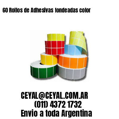 60 Rollos de Adhesivas fondeadas color
