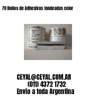 70 Rollos de Adhesivas fondeadas color 