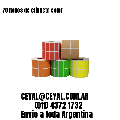 70 Rollos de etiqueta color