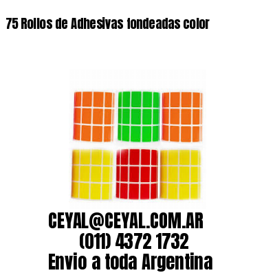 75 Rollos de Adhesivas fondeadas color