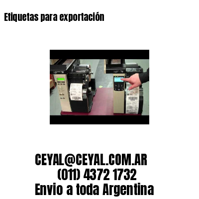 Etiquetas para exportación