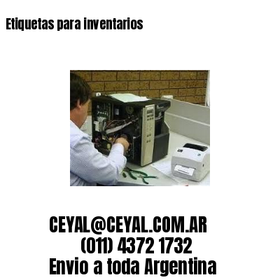 Etiquetas para inventarios