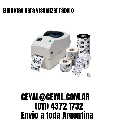 Etiquetas para visualizar rápido