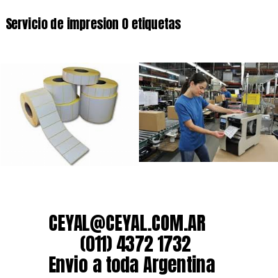 Servicio de impresion 0 etiquetas