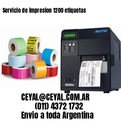 Servicio de impresion 1200 etiquetas