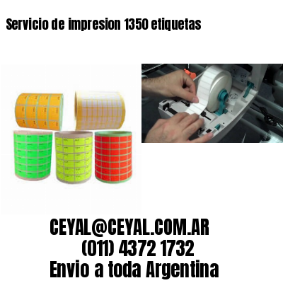 Servicio de impresion 1350 etiquetas