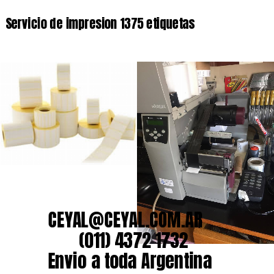 Servicio de impresion 1375 etiquetas