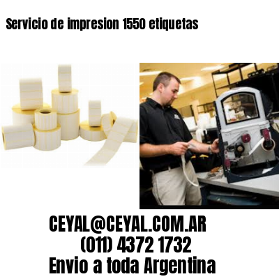 Servicio de impresion 1550 etiquetas
