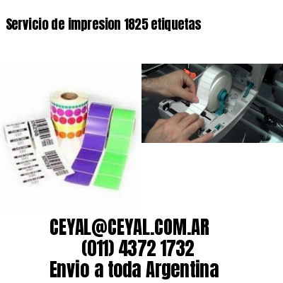 Servicio de impresion 1825 etiquetas