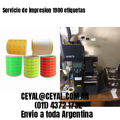 Servicio de impresion 1900 etiquetas