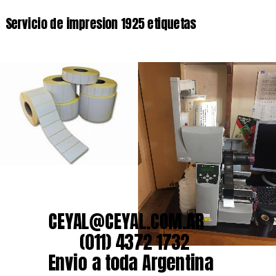 Servicio de impresion 1925 etiquetas