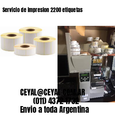 Servicio de impresion 2200 etiquetas