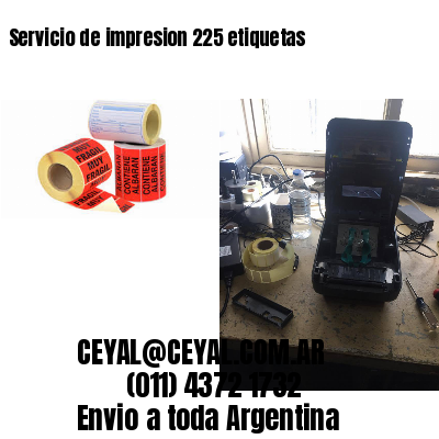 Servicio de impresion 225 etiquetas