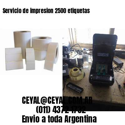 Servicio de impresion 2500 etiquetas