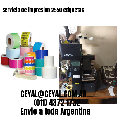 Servicio de impresion 2550 etiquetas