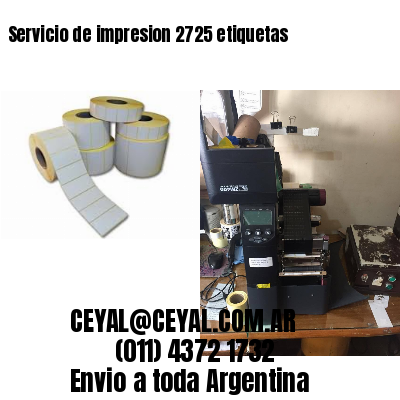 Servicio de impresion 2725 etiquetas