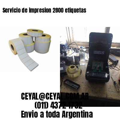 Servicio de impresion 2800 etiquetas