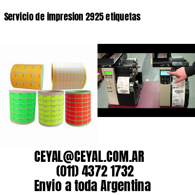 Servicio de impresion 2925 etiquetas