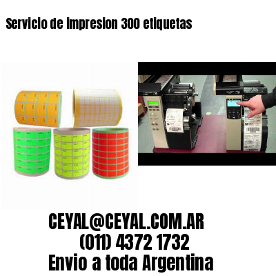Servicio de impresion 300 etiquetas