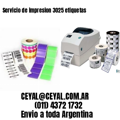 Servicio de impresion 3025 etiquetas