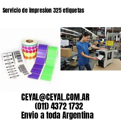 Servicio de impresion 325 etiquetas