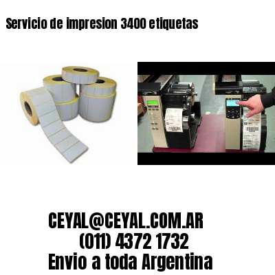 Servicio de impresion 3400 etiquetas