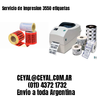 Servicio de impresion 3550 etiquetas