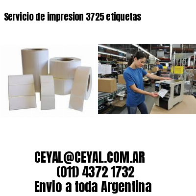 Servicio de impresion 3725 etiquetas