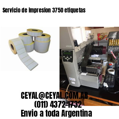 Servicio de impresion 3750 etiquetas