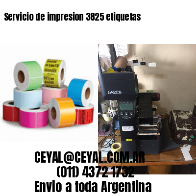 Servicio de impresion 3825 etiquetas