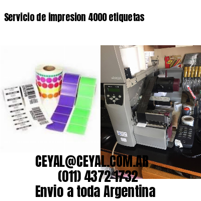Servicio de impresion 4000 etiquetas