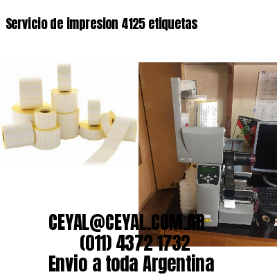 Servicio de impresion 4125 etiquetas