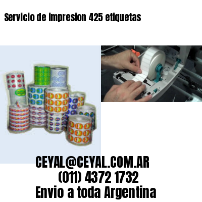 Servicio de impresion 425 etiquetas