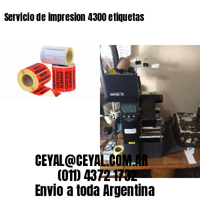 Servicio de impresion 4300 etiquetas