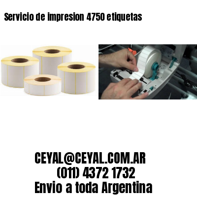 Servicio de impresion 4750 etiquetas