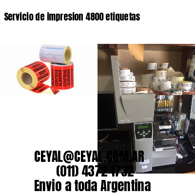 Servicio de impresion 4800 etiquetas