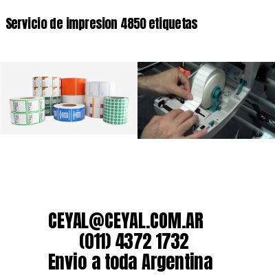Servicio de impresion 4850 etiquetas