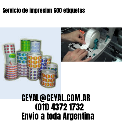 Servicio de impresion 600 etiquetas