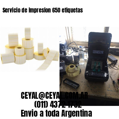 Servicio de impresion 650 etiquetas