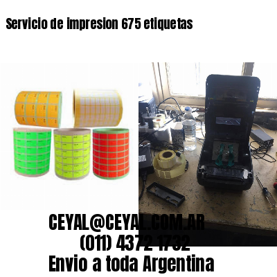 Servicio de impresion 675 etiquetas