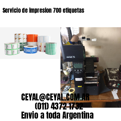 Servicio de impresion 700 etiquetas