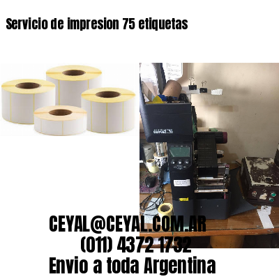 Servicio de impresion 75 etiquetas