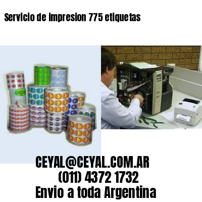 Servicio de impresion 775 etiquetas