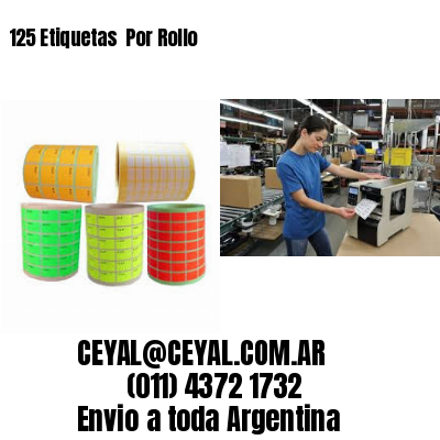 125 Etiquetas  Por Rollo